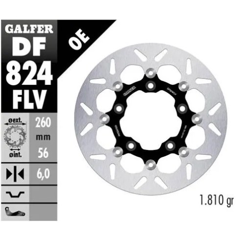 disco freno moto flotante galfer 292x5 6mm df824fl