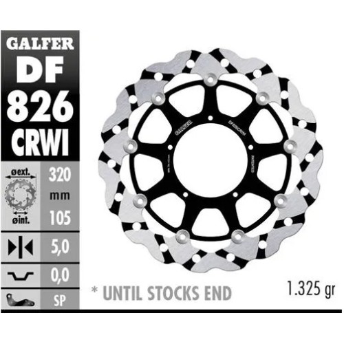 disco freno moto galfer wave flotante 320x5mm df82