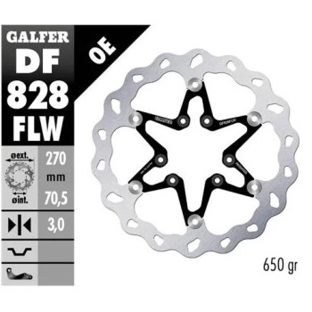 disco freno moto galfer wave flotante 270x3mm df82