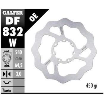 disco freno moto galfer wave fijo 240x3mm df832w