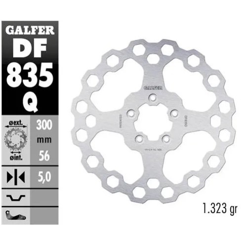 disco freno moto moto fijo galfer qubic 300x5mm df