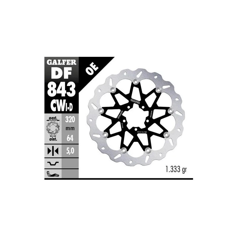 disco freno moto galfer wave flotante compl df84