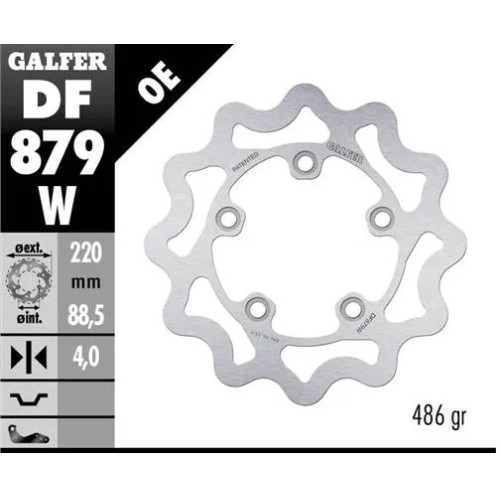 disco freno moto galfer wave fijo 219 5x4mm df879w