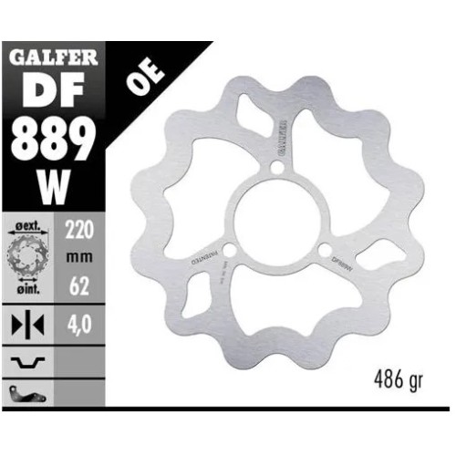 disco freno moto galfer wave fijo 220x4mm df889w