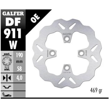 disco freno moto galfer wave fijo 190x4mm df911w