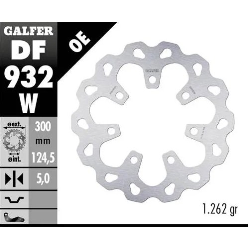 disco freno moto galfer wave fijo 300x5mm df932w