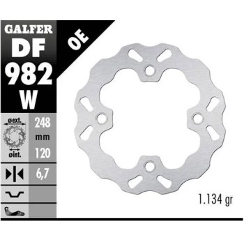 disco freno moto galfer wave fijo 248x6 9mm df982w