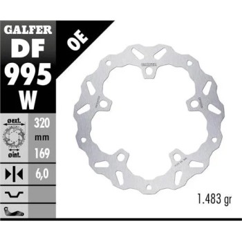 disco freno moto galfer wave fijo 320x6mm df995w