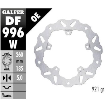 disco freno moto galfer wave fijo 260x5mm df996w