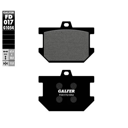 pastillas de freno moto galfer semi metal fd017g16