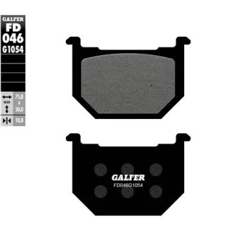 pastillas de freno moto galfer semi metal fd046g10