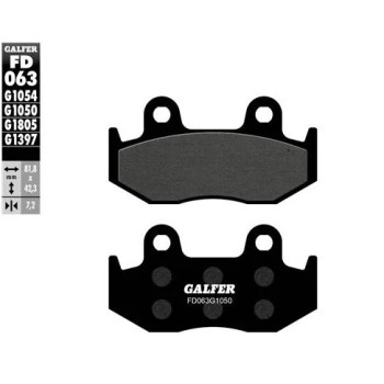 pastillas de freno moto galfer semi metal fd063g10