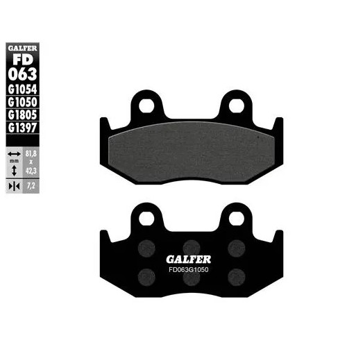 pastillas de freno moto galfer semi metal fd063g10