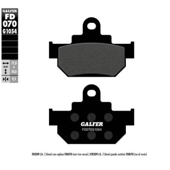 pastillas de freno moto galfer semi metal fd070g10