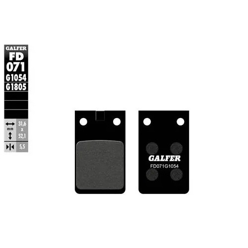 pastillas de freno moto galfer semi metal fd071g16