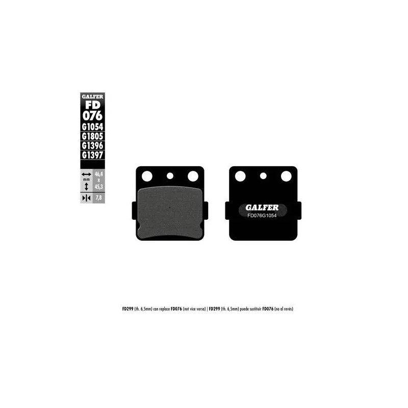 pastillas de freno moto galfer semi metal fd076g16