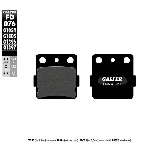 pastillas de freno moto galfer semi metal fd076g16