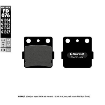 pastillas de freno moto galfer trial top fd076g180