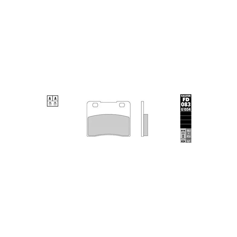 pastillas de freno moto galfer semi metal fd083g16
