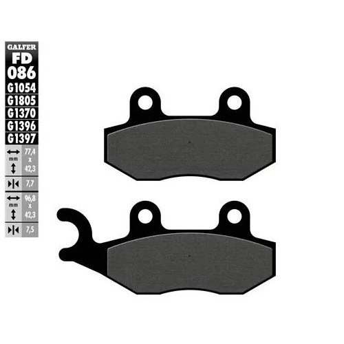 pastillas de freno moto galfer sinter quad fd086g1