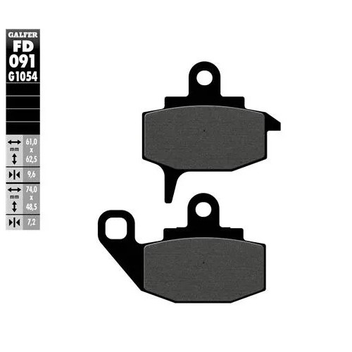 pastillas de freno moto galfer semi metal fd091g16