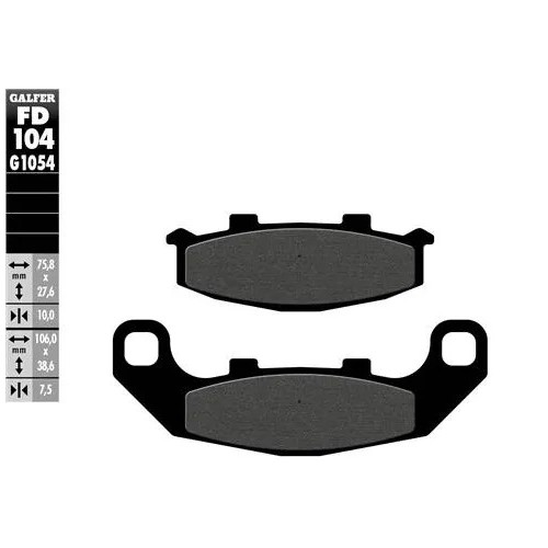 pastillas de freno moto galfer semi metal fd104g16