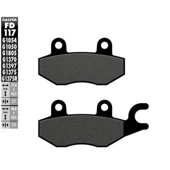 pastillas de freno moto galfer sinter quad fd117g1