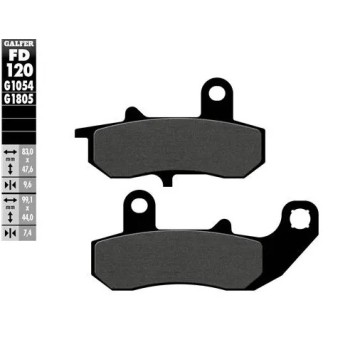 pastillas de freno moto galfer semi metal fd120g10