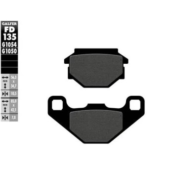 pastillas de freno moto galfer semi metal fd135g10