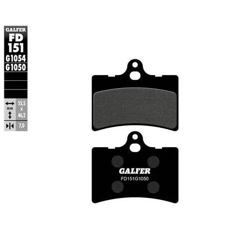 pastillas de freno moto galfer semi metal fd151g16