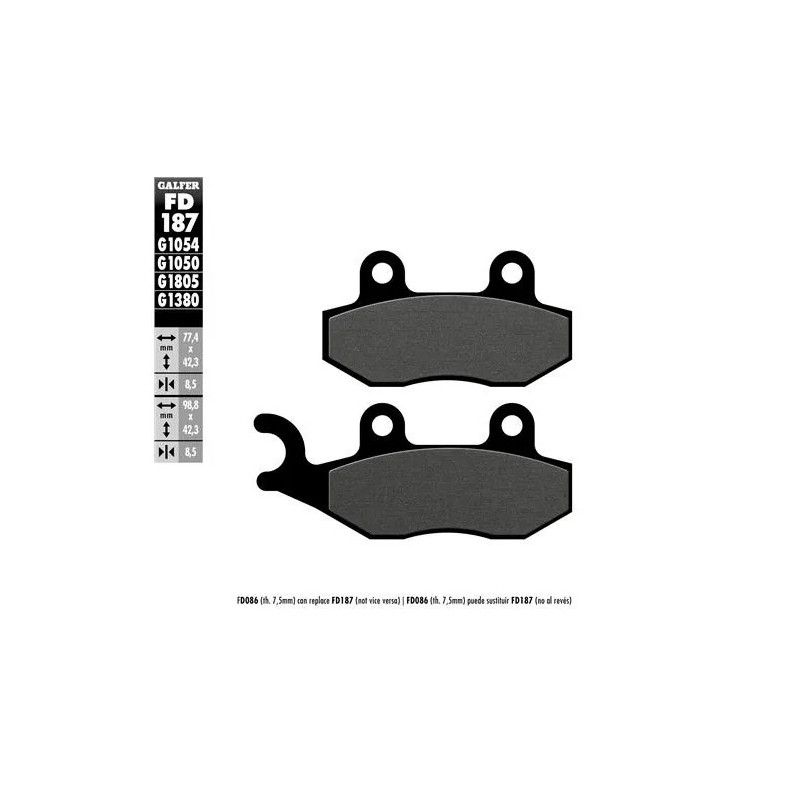 pastillas de freno moto galfer semi metal fd187g10