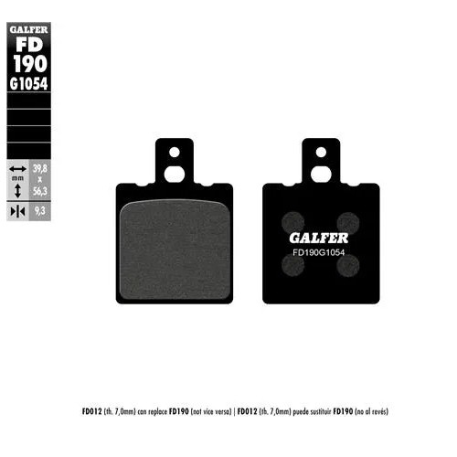 pastillas de freno moto galfer semi metal fd190g10