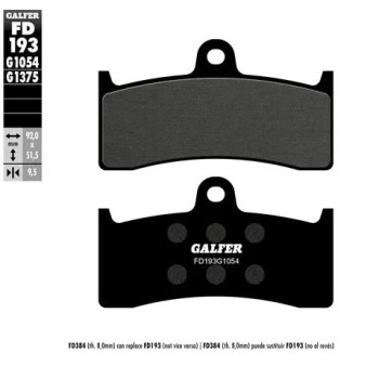 pastillas de freno moto galfer semi metal fd193g16
