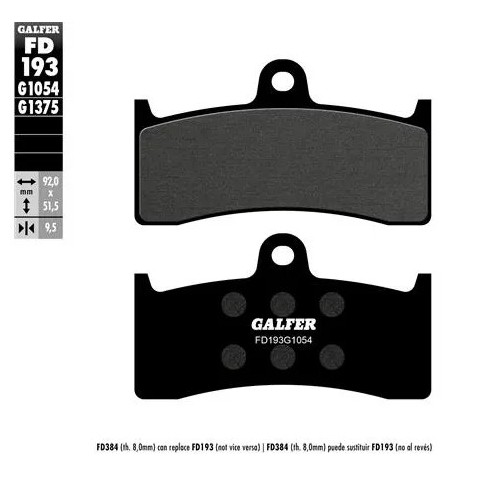 pastillas de freno moto galfer semi metal fd193g16