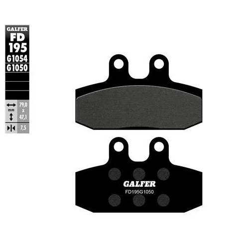 pastillas de freno moto galfer semi metal fd195g10