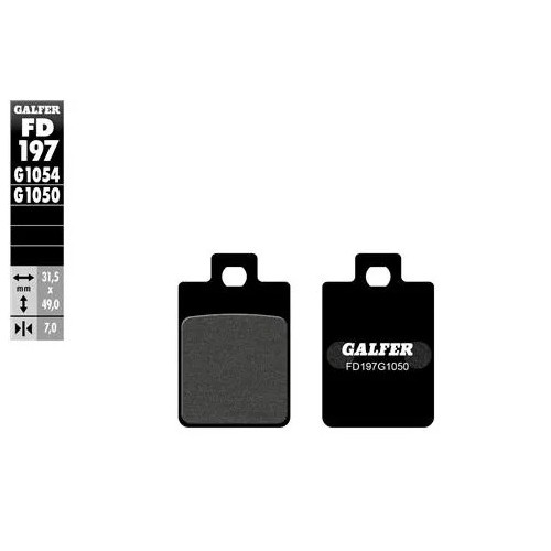 pastillas de freno moto galfer semi metal fd197g10