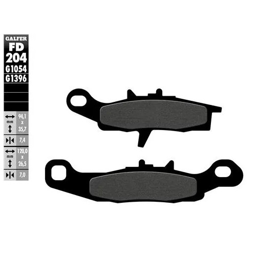 pastillas de freno moto galfer semi metal fd204g16