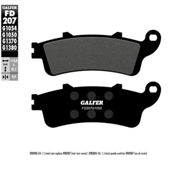 pastillas de freno moto galfer scooter fd207g1380