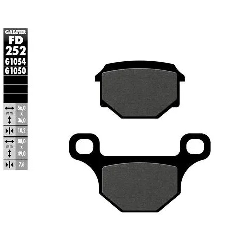 pastillas de freno moto galfer scooter fd252g1050