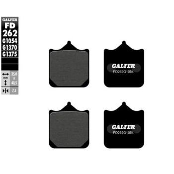 pastillas de freno moto galfer semi metal fd262g16