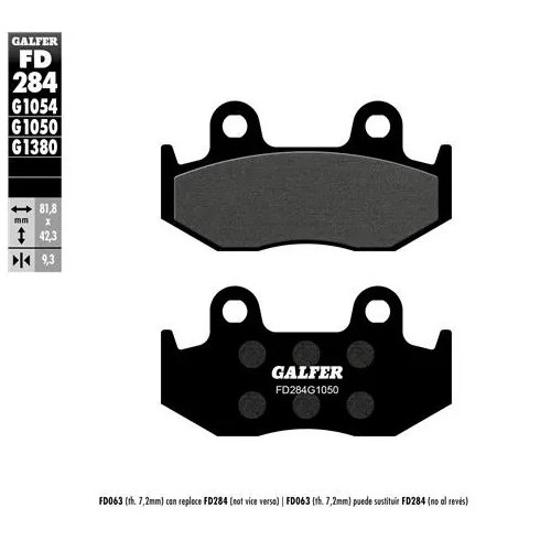 pastillas de freno moto galfer semi metal fd284g16