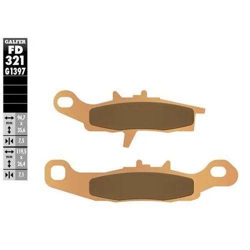 pastillas de freno moto galfer sinter quad fd321g1