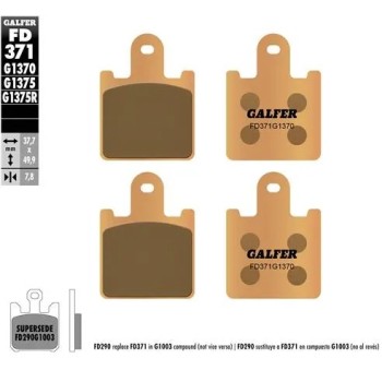 pastillas de freno moto galder sinter sport fd371g