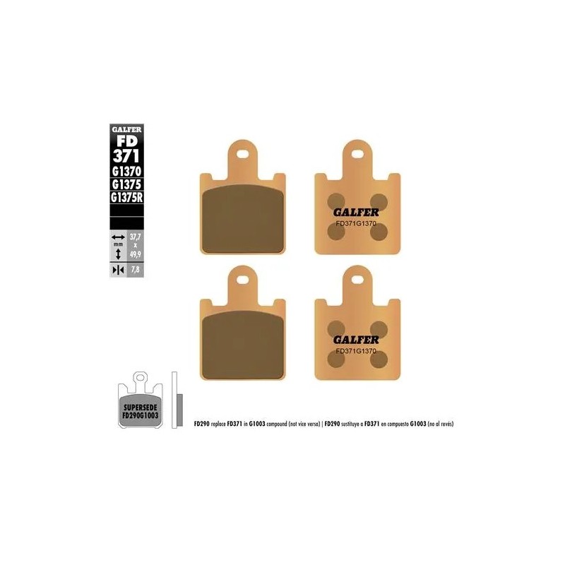 pastillas de freno moto galder sinter sport fd371g