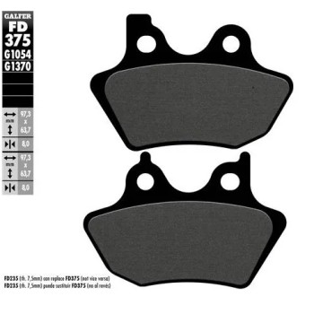 pastillas de freno moto galfer semi metal fd375g10