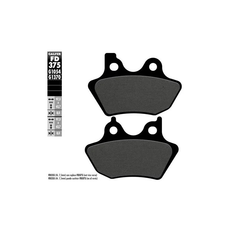 pastillas de freno moto galfer semi metal fd375g10