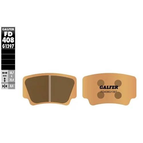 pastillas de freno moto galfer sinter quad fd408g1