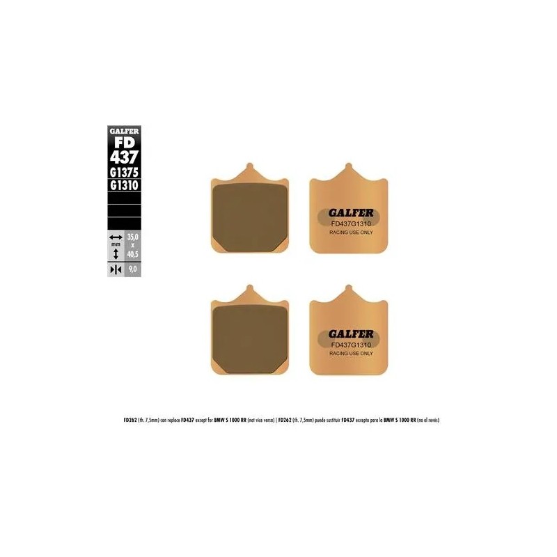 pastillas de freno moto galder sinter sport fd437g