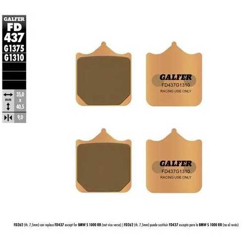 pastillas de freno moto galder sinter sport fd437g