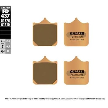 pastillas de freno moto galfer sinter sport r fd43
